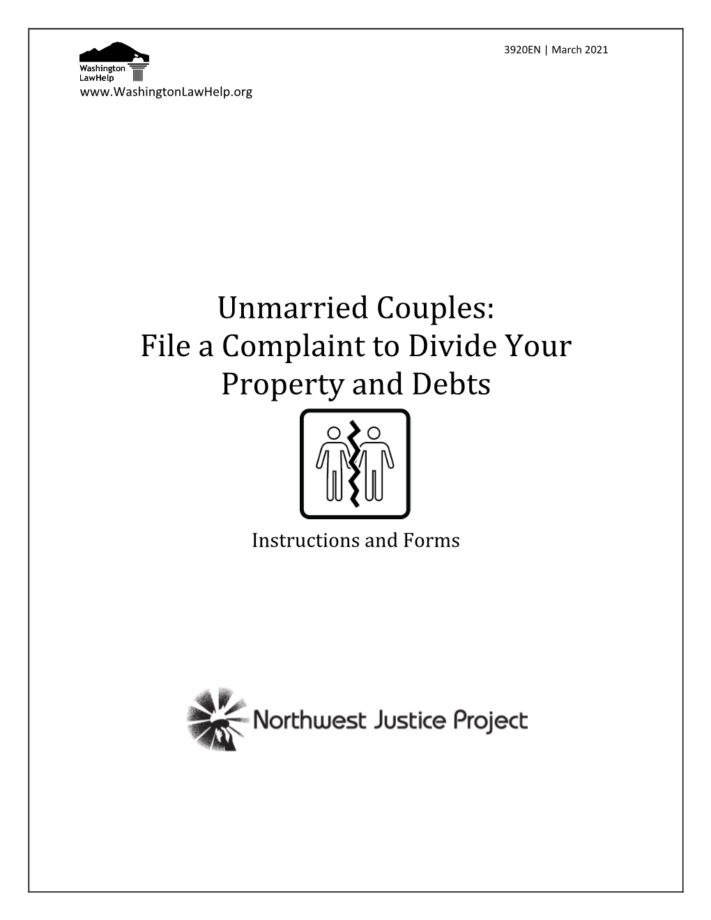 Unmarried Couples: File a Complaint to Divide Your Property and Debts