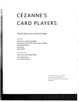 Essay in Cezanne's Card Players