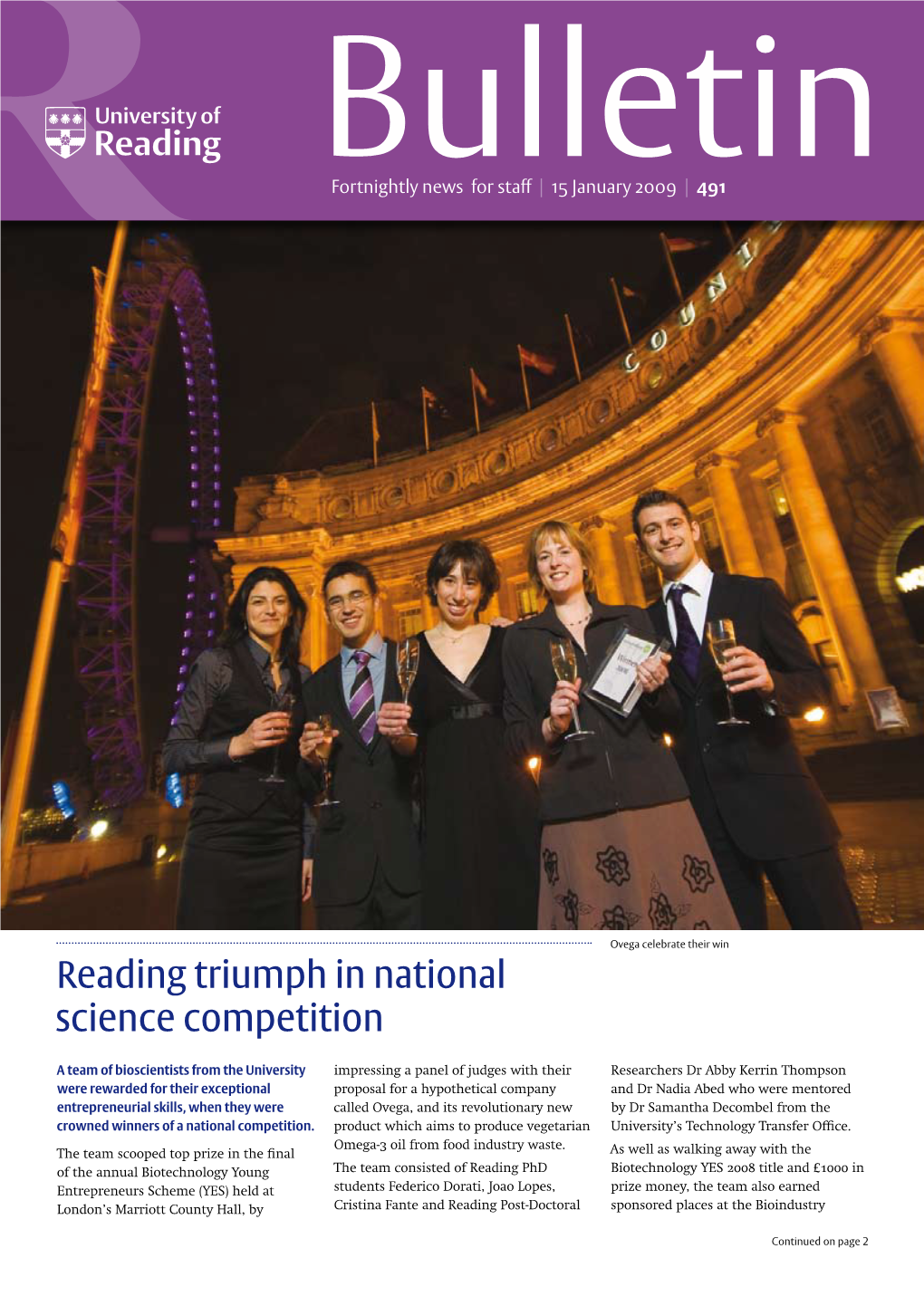 Reading Triumph in National Science Competition