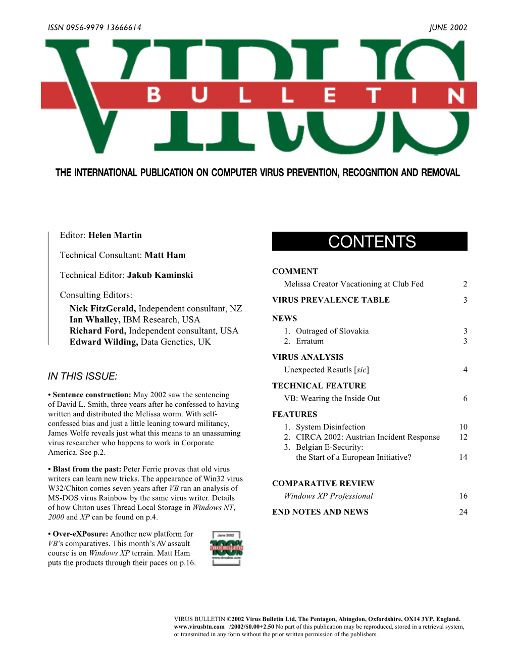 Virus Bulletin, June 2002