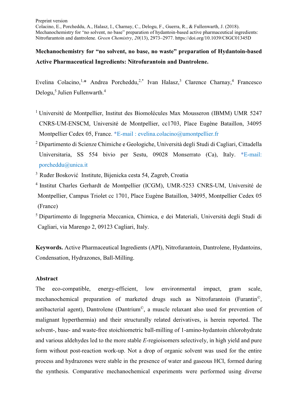 Preparation of Hydantoin-Based Active Pharmaceutical Ingredients: Nitrofurantoin and Dantrolene