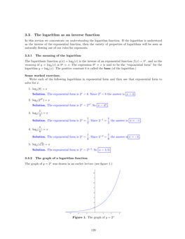 Lecture Notes 3.3 Logarithms.Pdf