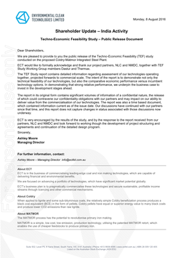 Techno-Economic Feasibility Study – Public Release Document