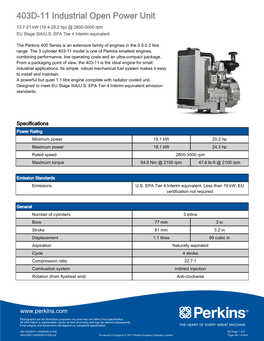 403D-11 Industrial Open Power Unit