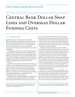 Central Bank Dollar Swap Lines and Overseas Dollar Funding Costs