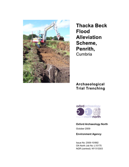 Thacka Beck Flood Alleviation Scheme, Penrith, Cumbria