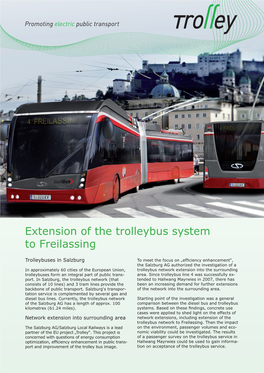 Extension of the Trolleybus System to Freilassing