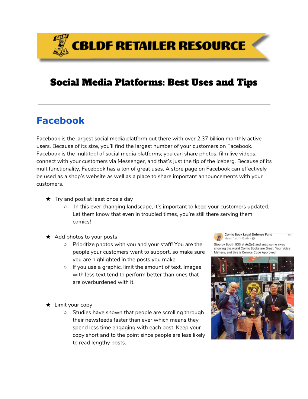 Social Media Platforms: Best Uses and Tips Facebook