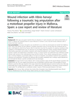 Wound Infection with Vibrio Harveyi Following a Traumatic Leg
