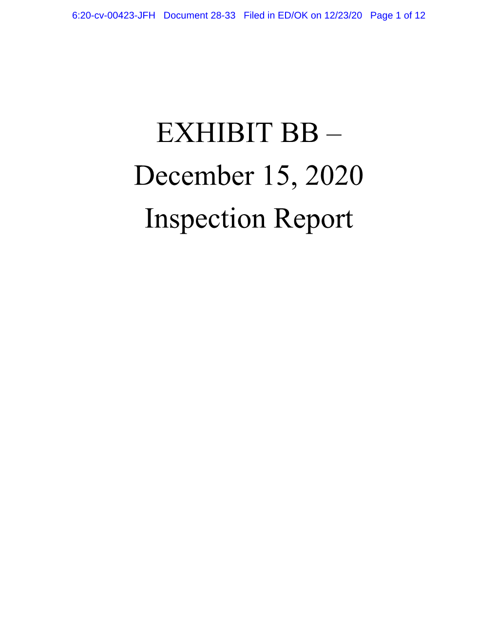 2020-12-15 Inspection Jeff Lowe Exh BB