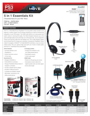 Dgps3-3832-5In1 Essentials Kit-Ss