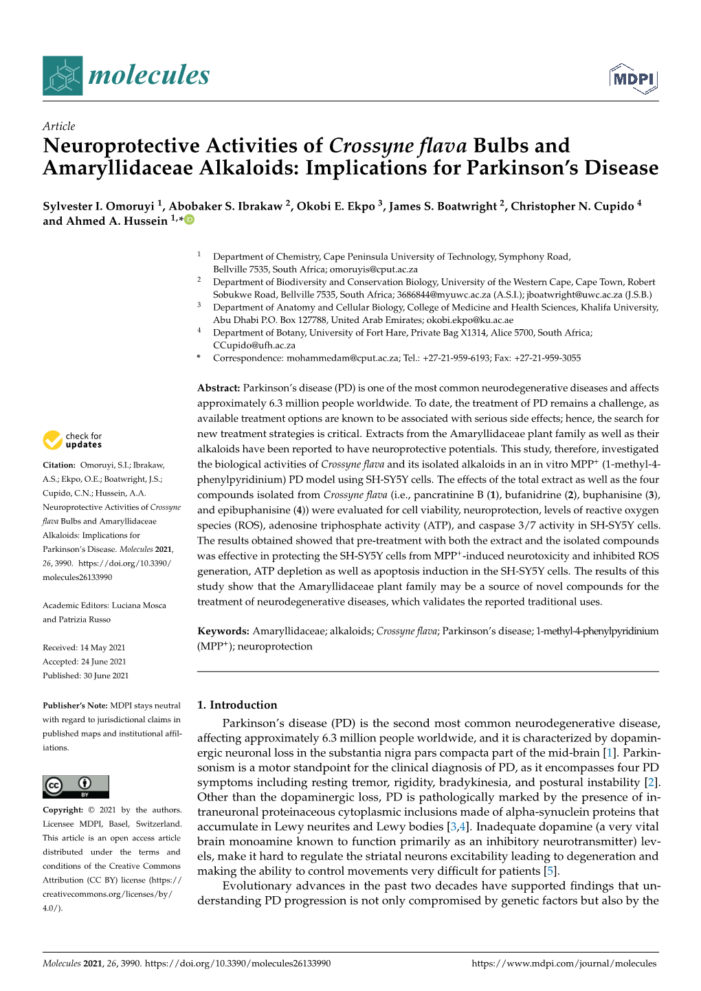 Implications for Parkinson's Disease