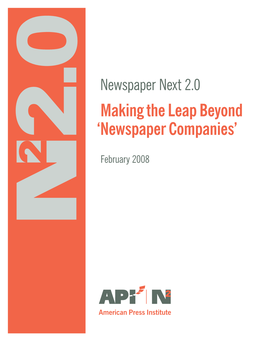 Making the Leap Beyond 'Newspaper Companies'