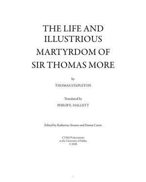 Thomas Stapleton, the Life and Illustrious Martyrdom of Sir Thomas
