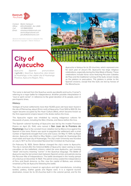 City of Ayacucho