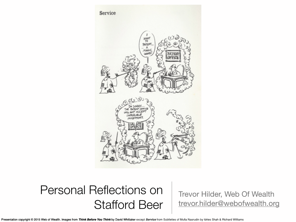 Personal Reflections on Stafford Beer