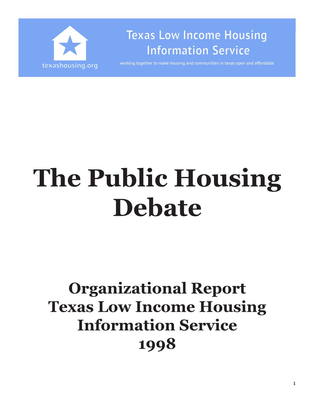 The Public Housing Debate