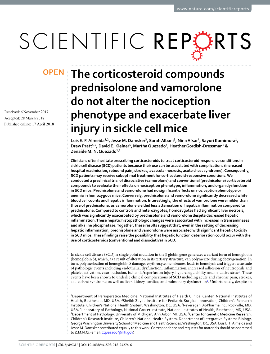 The Corticosteroid Compounds Prednisolone and Vamorolone Do