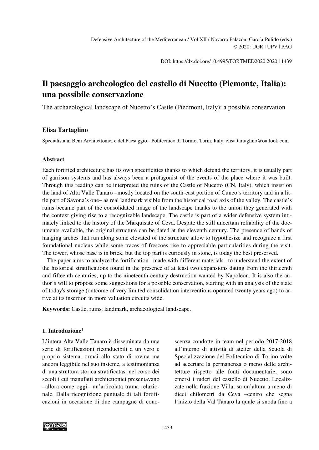 Il Paesaggio Archeologico Del Castello Di Nucetto