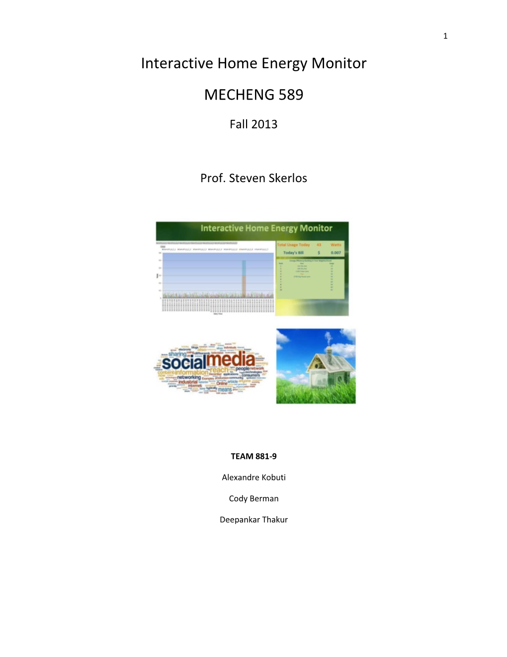 Interactive Home Energy Monitor MECHENG 589