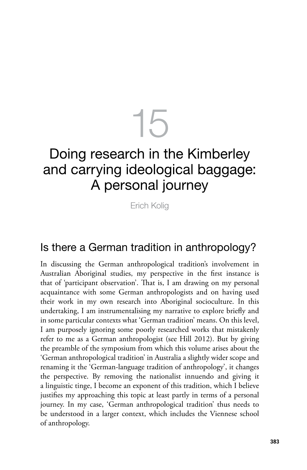 German Ethnography in Australia