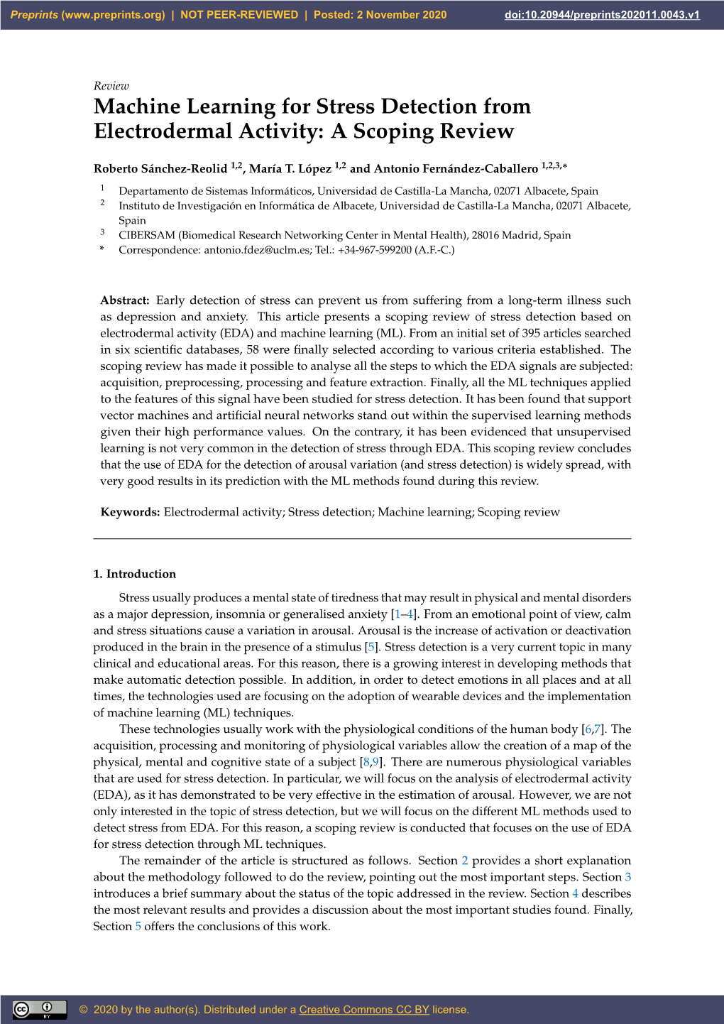 Machine Learning for Stress Detection from Electrodermal Activity: a Scoping Review