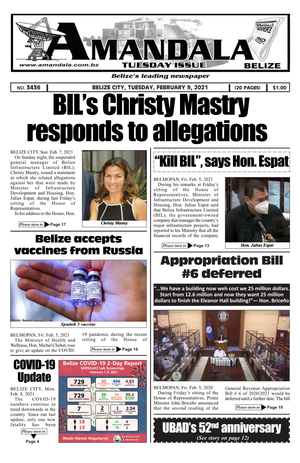 “Kill BIL”, Says Hon. Espat Christy Mastry, Issued a Statement in Which She Refuted Allegations BELMOPAN, Fri
