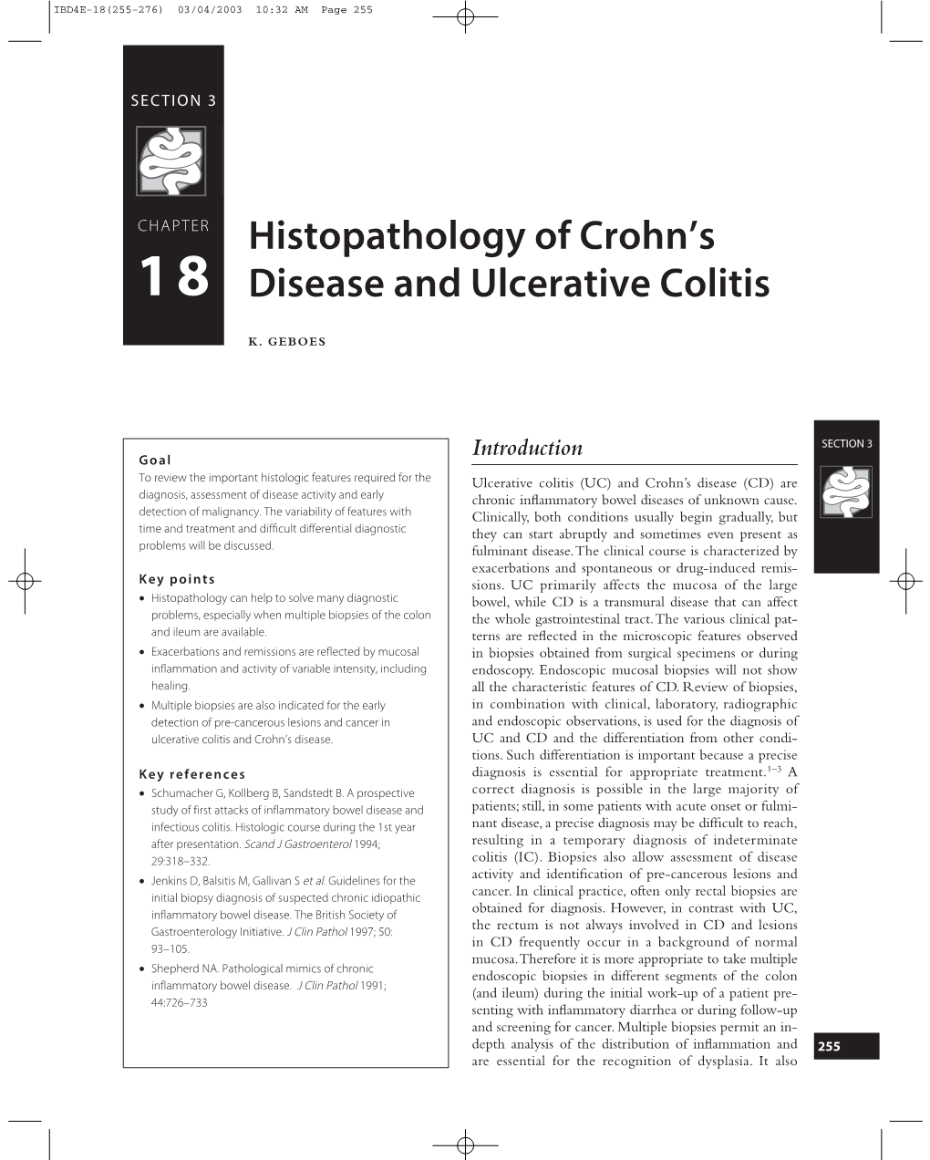 Histopathology of Crohn's Disease and Ulcerative Colitis