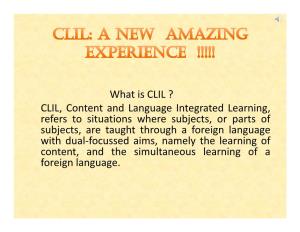 CLIL, Content and Language Integrated Learning, Refers To