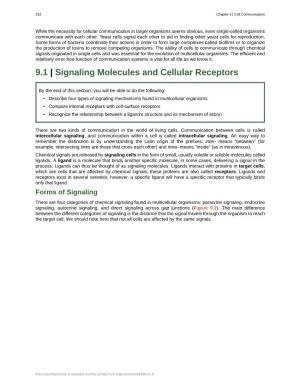 9.1 | Signaling Molecules and Cellular Receptors