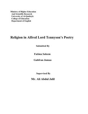 Religion in Alfred Lord Tennyson's Poetry