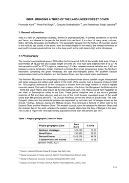 India: Bringing a Third of the Land Under Forest Cover