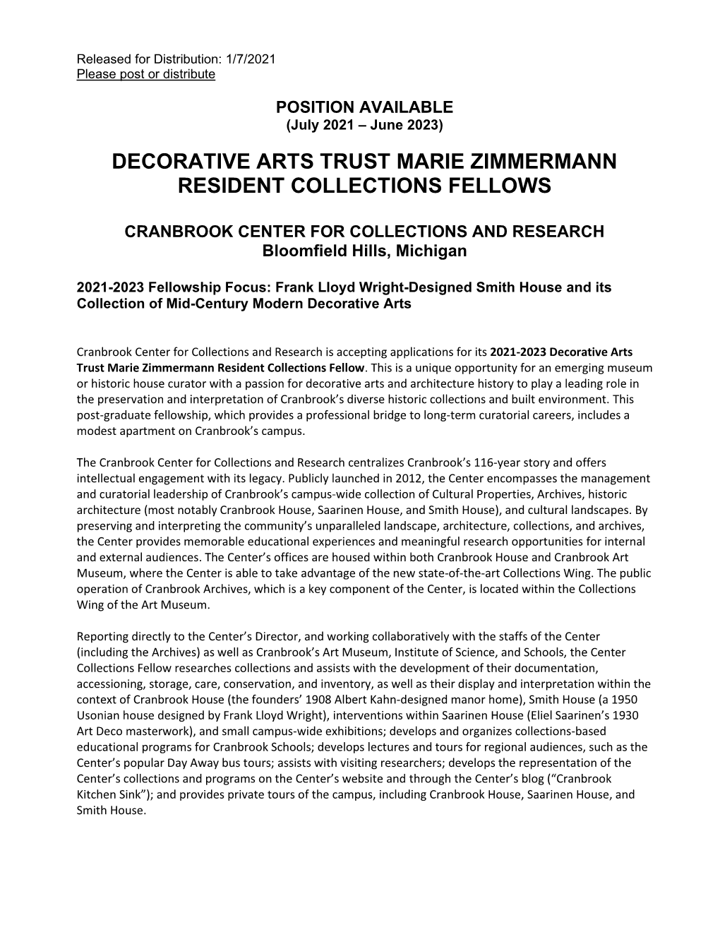 Center Collections Fellow Flyer (DAT FY22-FY23) (003).Pdf