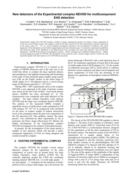 New Detectors of the Experimental Complex NEVOD for Multicomponent EAS Detection I.I.Yashin1, N.S