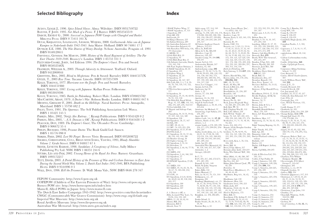Index Selected Bibliography