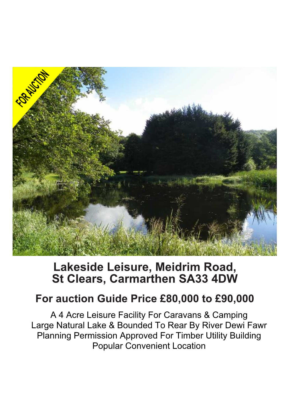 Lakeside Leisure, Meidrim Road, St Clears, Carmarthen