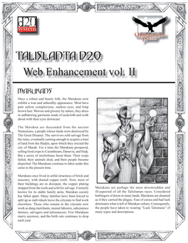 TALISLANTA D20 Web Enhancement Vol. II