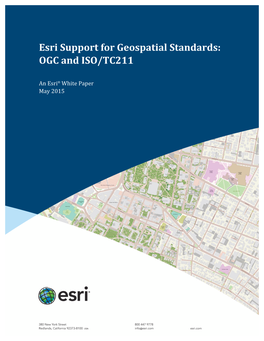 Esri Support for Geospatial Standards: OGC and ISO/TC211