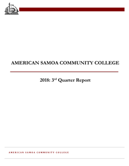 3Rd Quarter Report