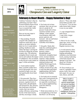 To View the February 2012 Newsletter