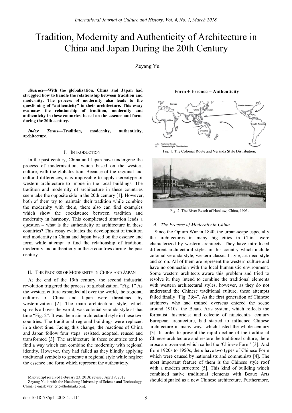 Tradition, Modernity and Authenticity of Architecture in China and Japan During the 20Th Century