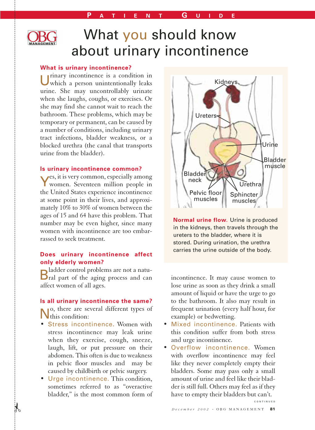 U Y B N What You Should Know About Urinary Incontinence