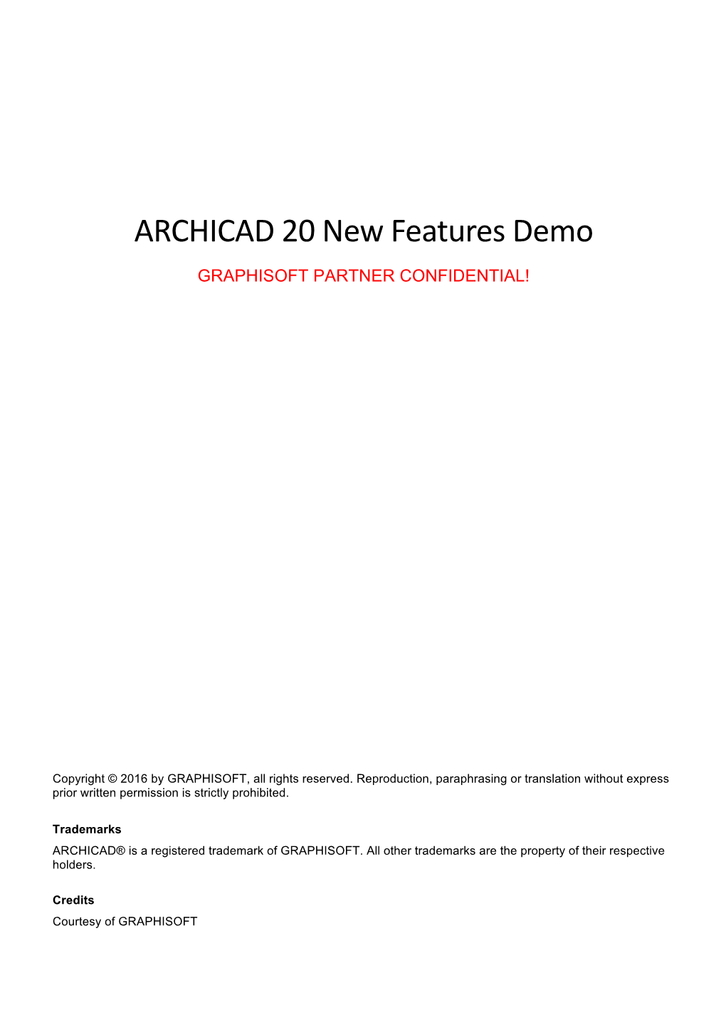 ARCHICAD 20 New Features Demo