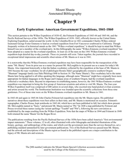 Chapter 9: Early Exploration: American Government Expeditions