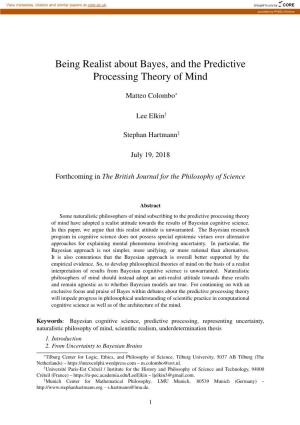 Being Realist About Bayes, and the Predictive Processing Theory of Mind