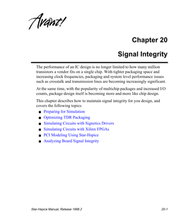 Chapter 20 Signal Integrity