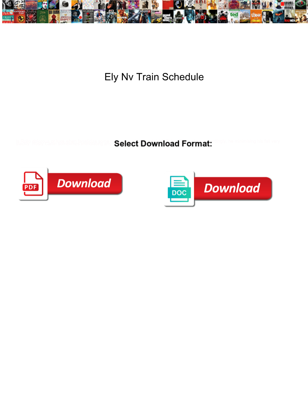 Ely Nv Train Schedule