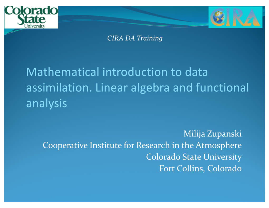Linear Algebra and Functional Analysis