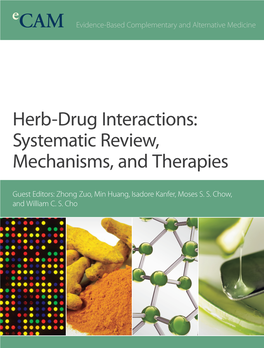 Herb-Drug Interactions: Systematic Review, Mechanisms, and Therapies