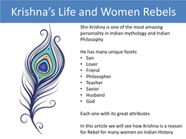 Krishna Rebel Women